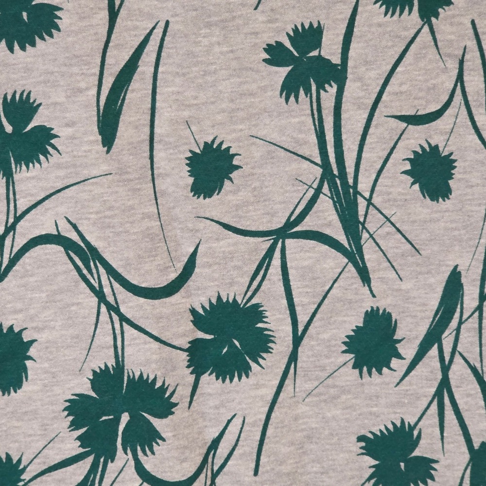 Liz Claiborne Womens‎ M Gray Green Floral Long Sleeve Sweatshirt Pullover Top - Picture 3 of 7